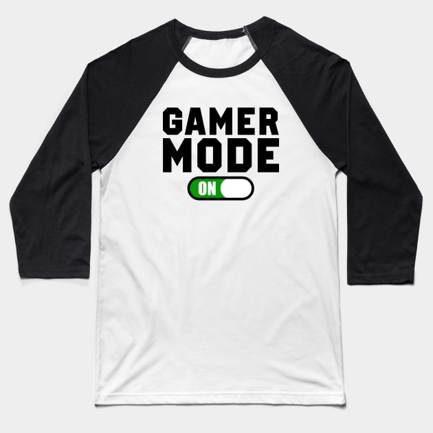 Gamer mode ON Baseball T-Shirt by Lazarino